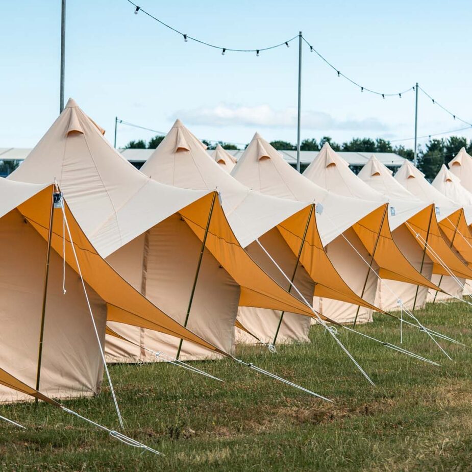 Bell tent glamper at The Pop-Up Camp