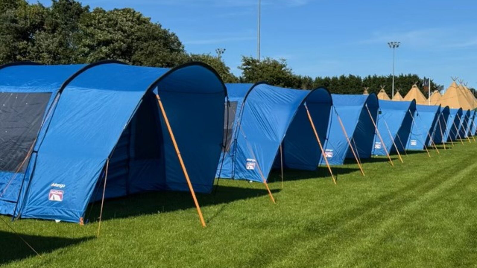 Row of porch tents at The Pop-Up Camp