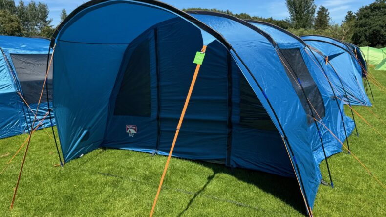 Porch tent at The Pop-Up Camp, unofficial camping for the Oasis concerts at Knebworth 2027